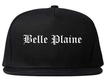 Belle Plaine Minnesota MN Old English Mens Snapback Hat Black