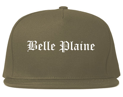 Belle Plaine Minnesota MN Old English Mens Snapback Hat Grey