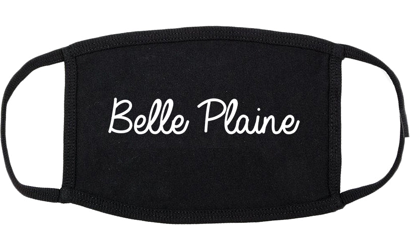 Belle Plaine Minnesota MN Script Cotton Face Mask Black