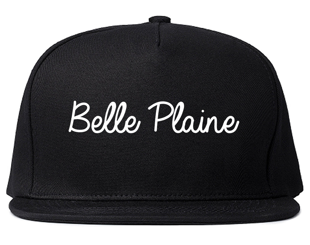 Belle Plaine Minnesota MN Script Mens Snapback Hat Black