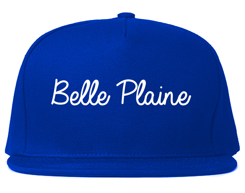 Belle Plaine Minnesota MN Script Mens Snapback Hat Royal Blue