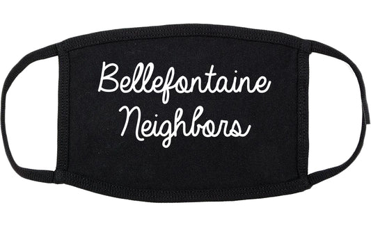 Bellefontaine Neighbors Missouri MO Script Cotton Face Mask Black