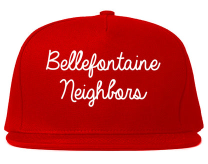Bellefontaine Neighbors Missouri MO Script Mens Snapback Hat Red