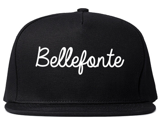 Bellefonte Pennsylvania PA Script Mens Snapback Hat Black