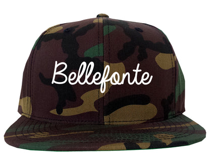 Bellefonte Pennsylvania PA Script Mens Snapback Hat Army Camo