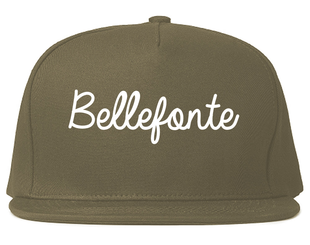 Bellefonte Pennsylvania PA Script Mens Snapback Hat Grey