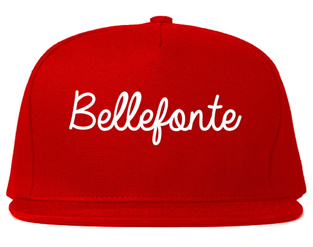 Bellefonte Pennsylvania PA Script Mens Snapback Hat Red