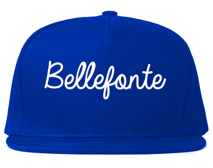 Bellefonte Pennsylvania PA Script Mens Snapback Hat Royal Blue