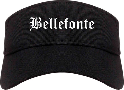 Bellefonte Pennsylvania PA Old English Mens Visor Cap Hat Black