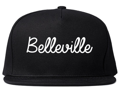 Belleville Illinois IL Script Mens Snapback Hat Black
