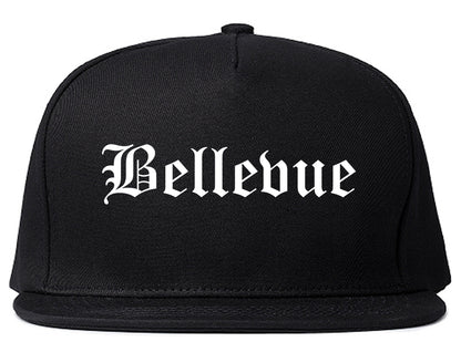 Bellevue Nebraska NE Old English Mens Snapback Hat Black