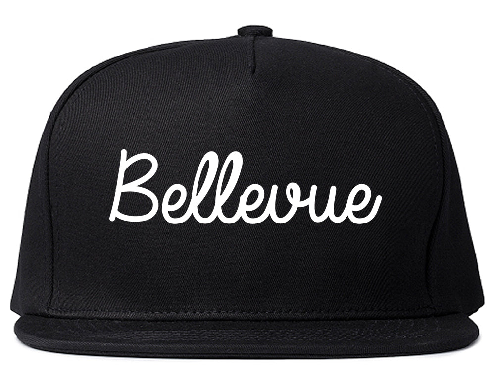 Bellevue Pennsylvania PA Script Mens Snapback Hat Black