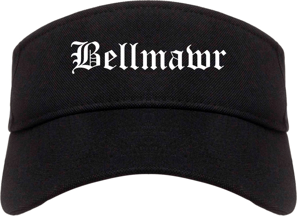 Bellmawr New Jersey NJ Old English Mens Visor Cap Hat Black