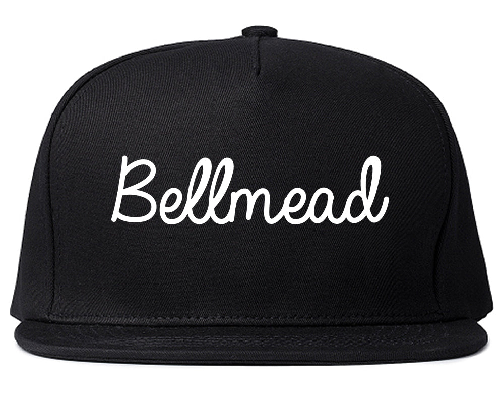 Bellmead Texas TX Script Mens Snapback Hat Black