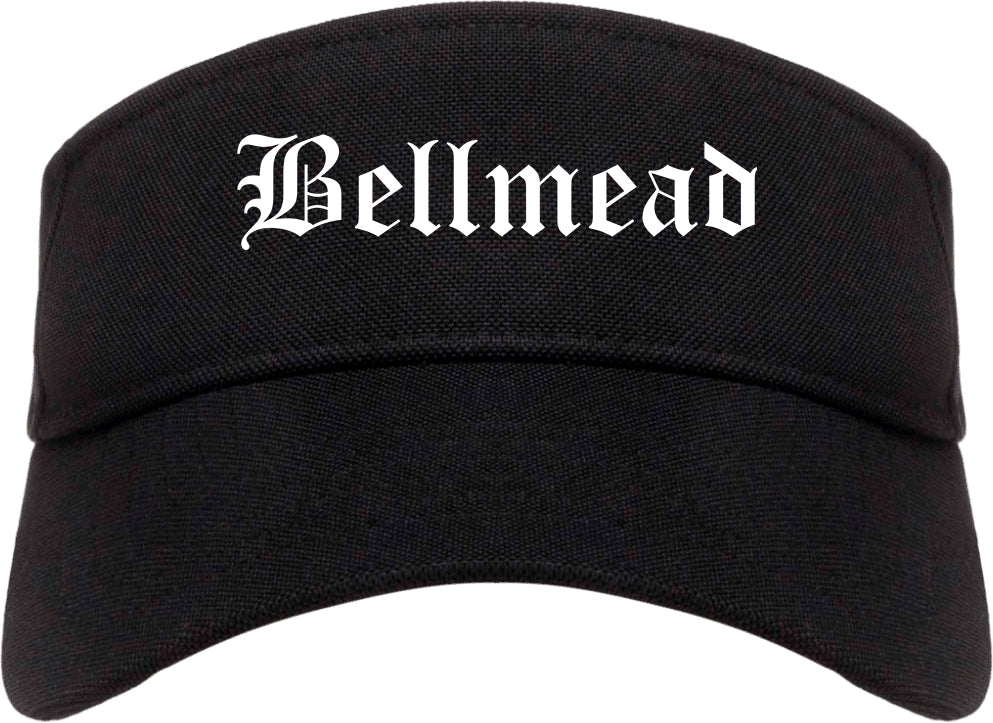 Bellmead Texas TX Old English Mens Visor Cap Hat Black