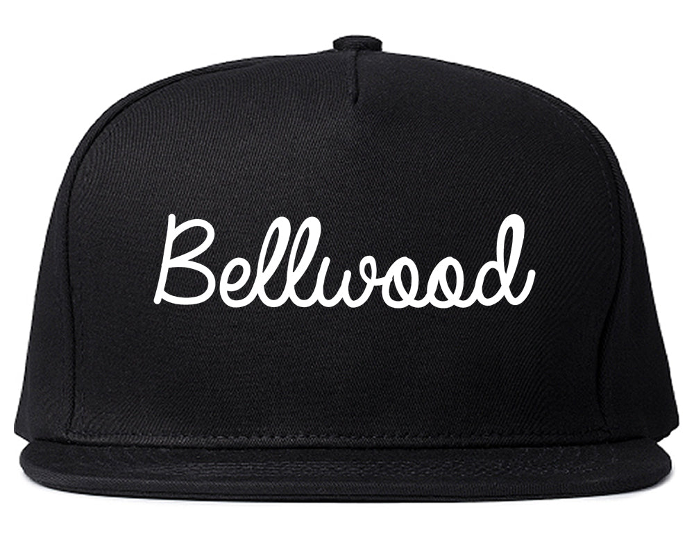 Bellwood Illinois IL Script Mens Snapback Hat Black