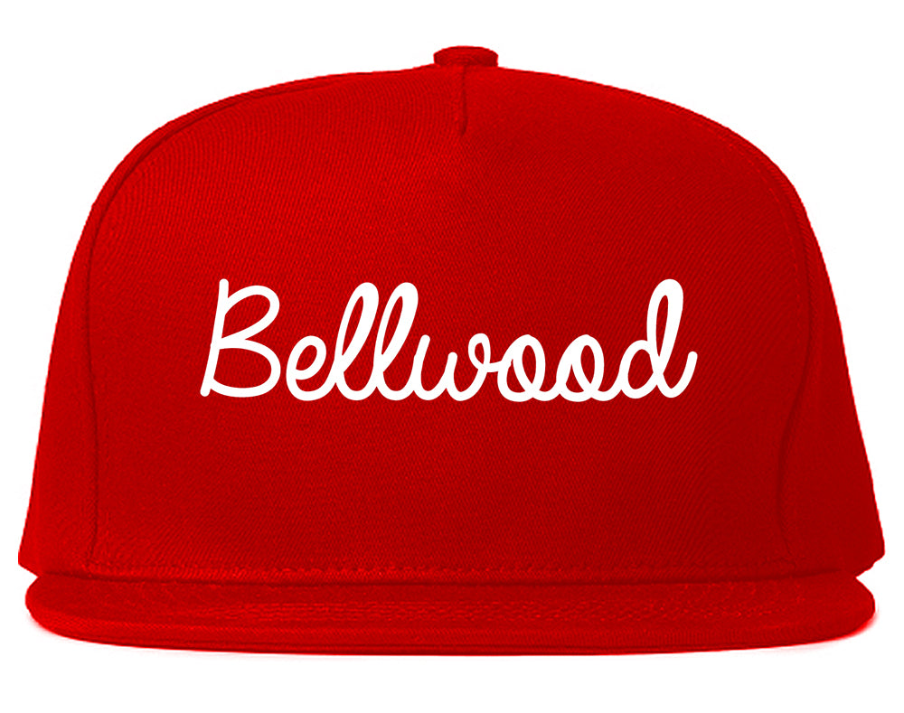 Bellwood Illinois IL Script Mens Snapback Hat Red