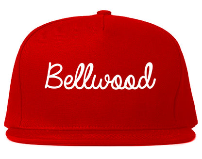 Bellwood Illinois IL Script Mens Snapback Hat Red