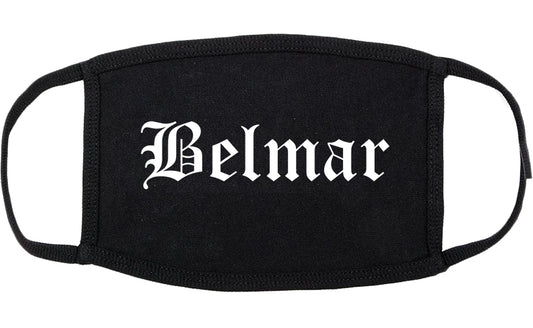 Belmar New Jersey NJ Old English Cotton Face Mask Black