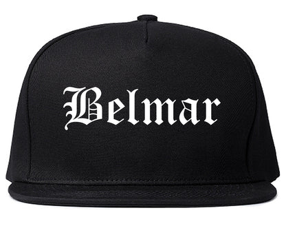Belmar New Jersey NJ Old English Mens Snapback Hat Black