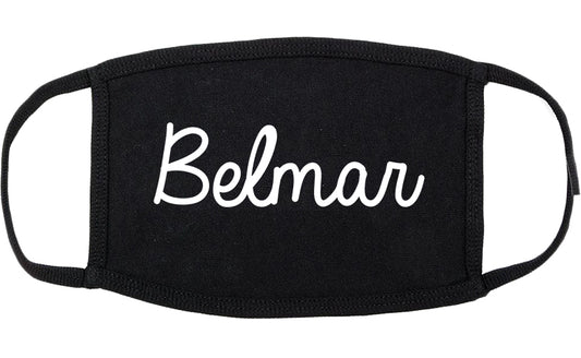 Belmar New Jersey NJ Script Cotton Face Mask Black