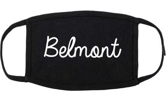 Belmont North Carolina NC Script Cotton Face Mask Black