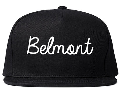 Belmont North Carolina NC Script Mens Snapback Hat Black