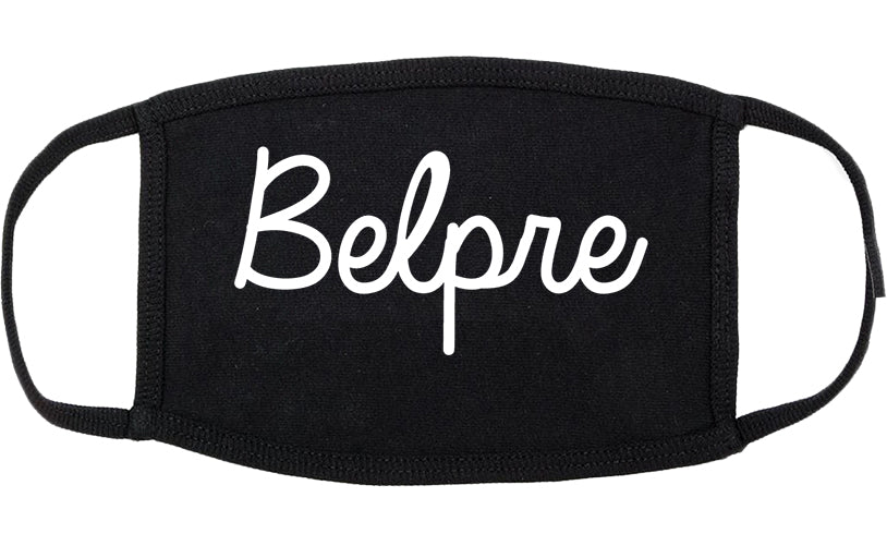Belpre Ohio OH Script Cotton Face Mask Black
