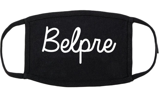 Belpre Ohio OH Script Cotton Face Mask Black