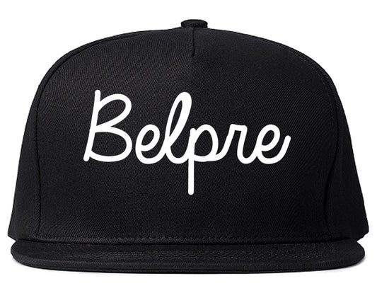 Belpre Ohio OH Script Mens Snapback Hat Black