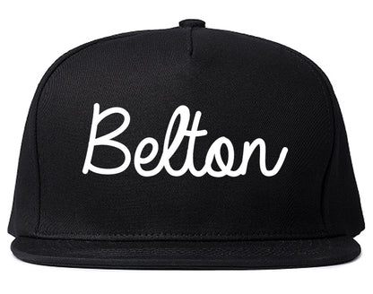 Belton Missouri MO Script Mens Snapback Hat Black