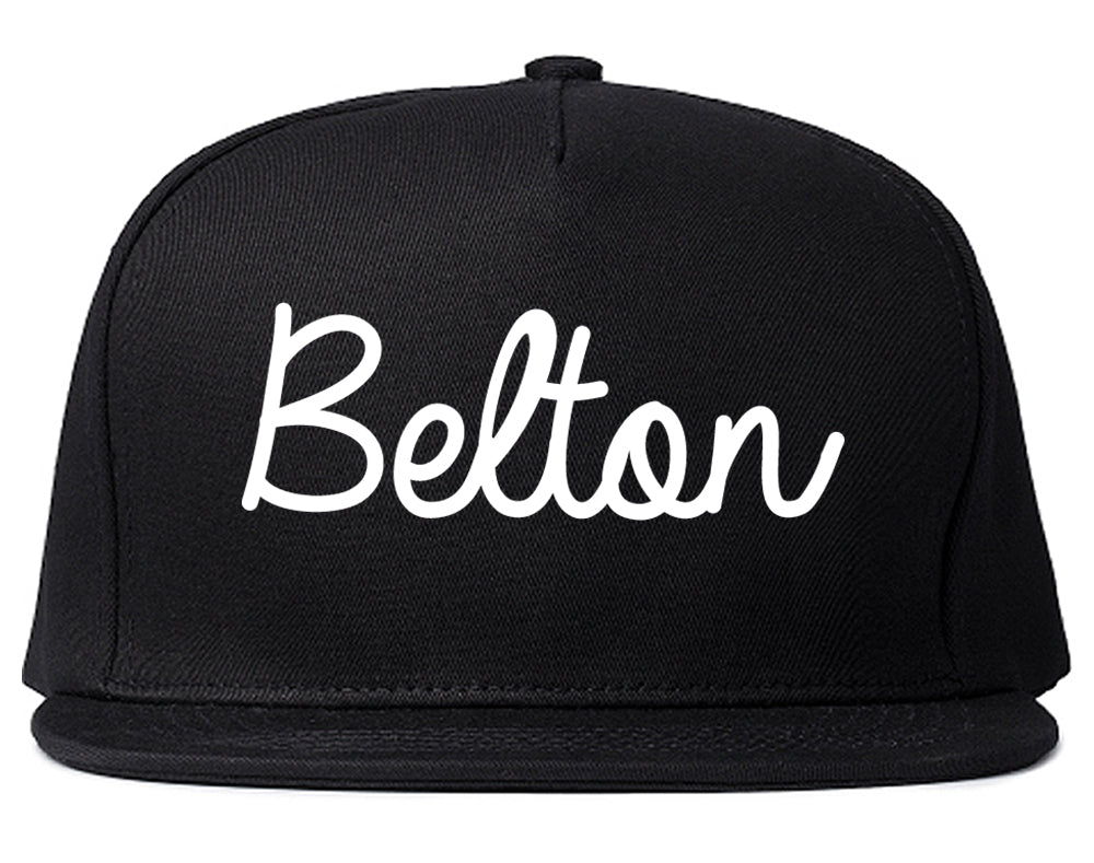 Belton South Carolina SC Script Mens Snapback Hat Black