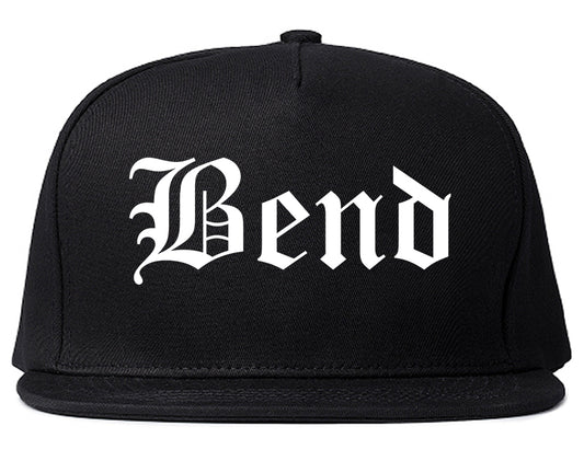 Bend Oregon OR Old English Mens Snapback Hat Black