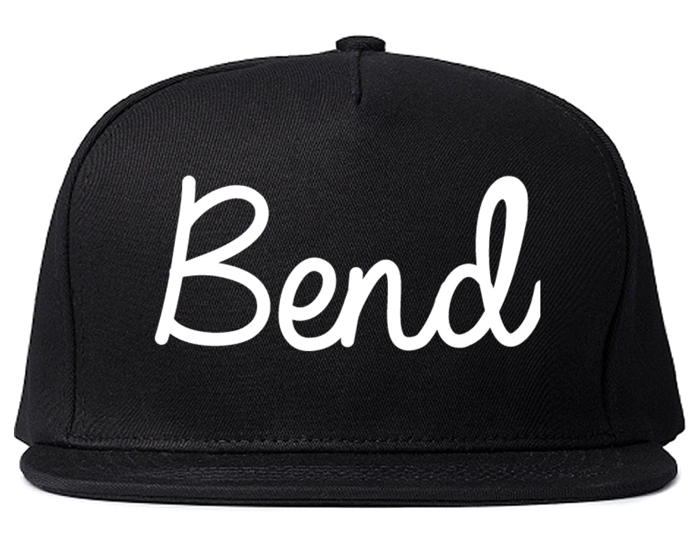 Bend Oregon OR Script Mens Snapback Hat Black