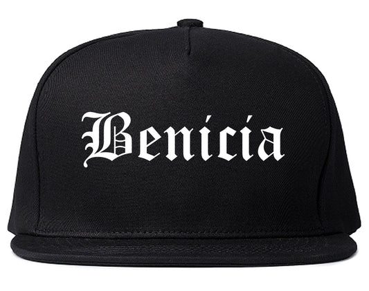 Benicia California CA Old English Mens Snapback Hat Black