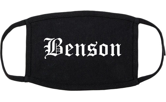 Benson Arizona AZ Old English Cotton Face Mask Black