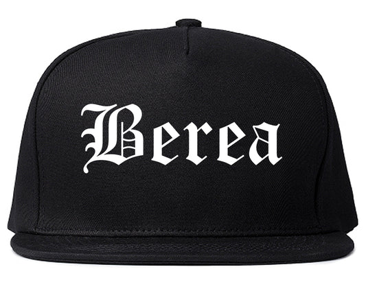 Berea Ohio OH Old English Mens Snapback Hat Black