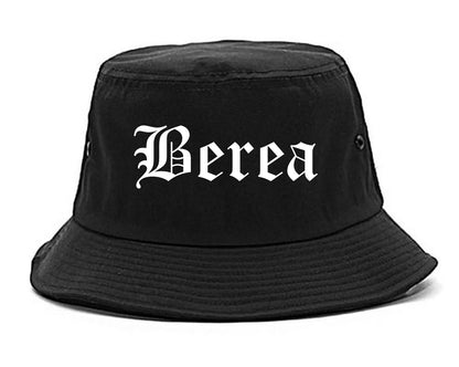 Berea Ohio OH Old English Mens Bucket Hat Black