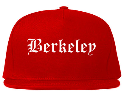 Berkeley California CA Old English Mens Snapback Hat Red