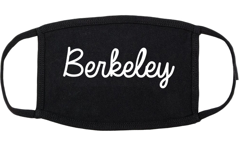 Berkeley California CA Script Cotton Face Mask Black