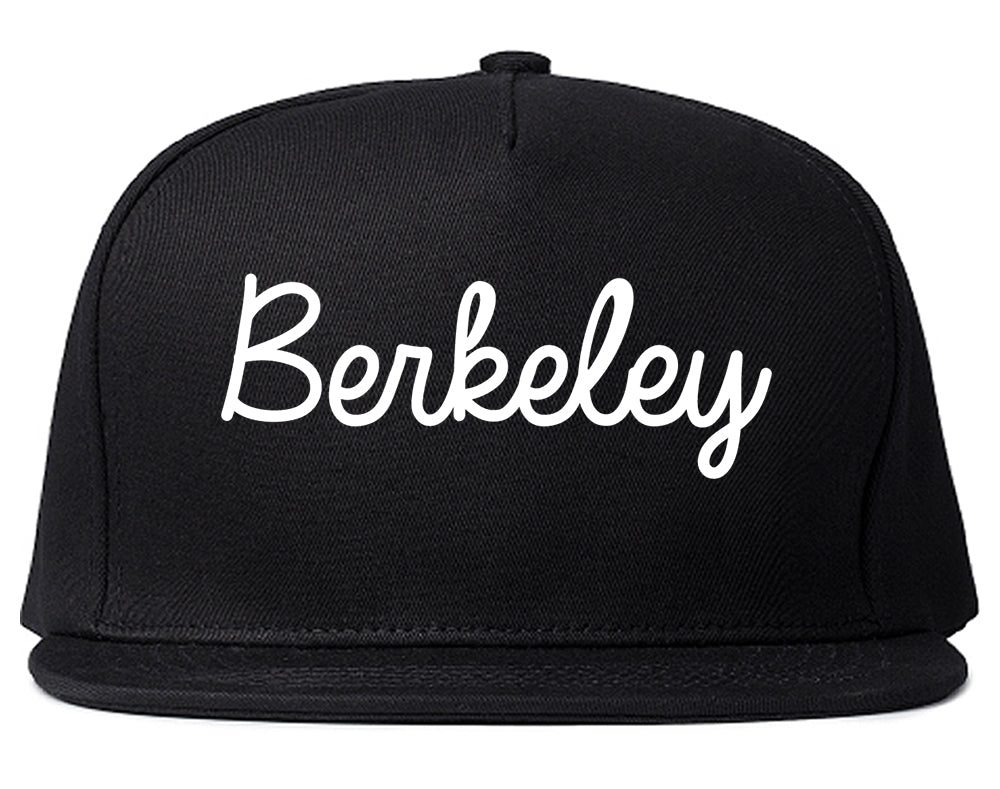 Berkeley California CA Script Mens Snapback Hat Black