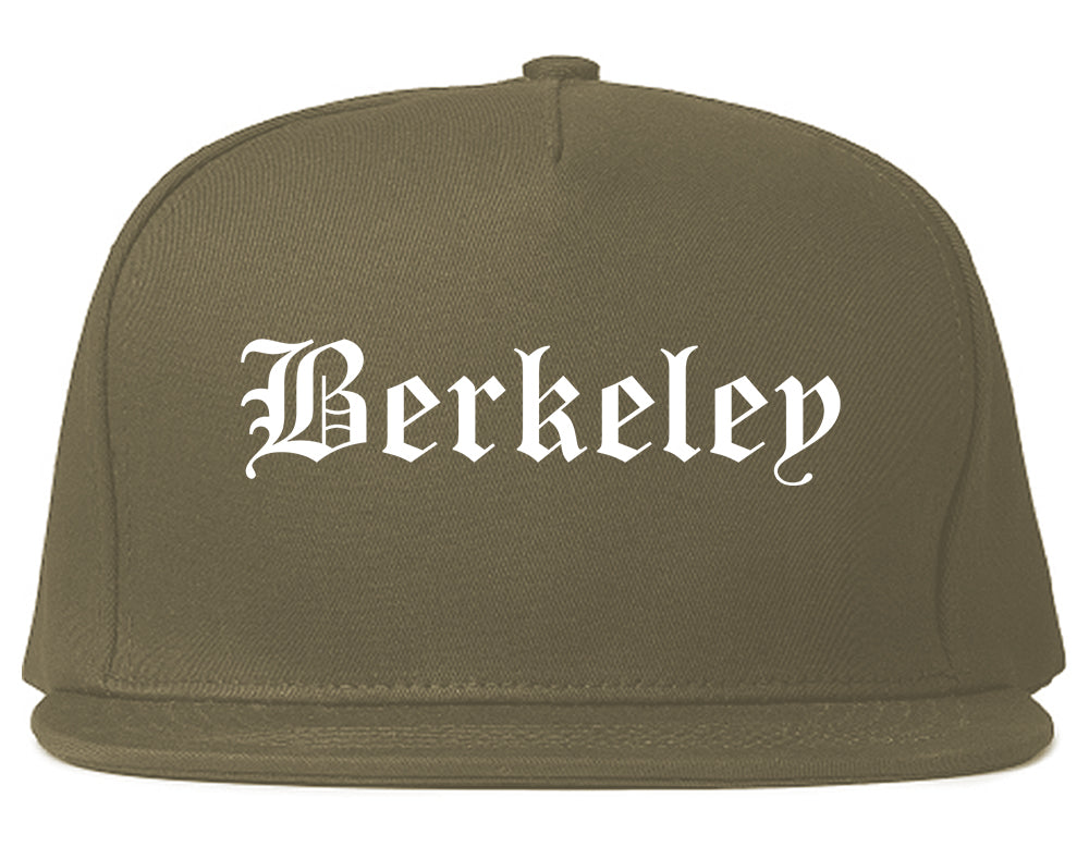 Berkeley Illinois IL Old English Mens Snapback Hat Grey