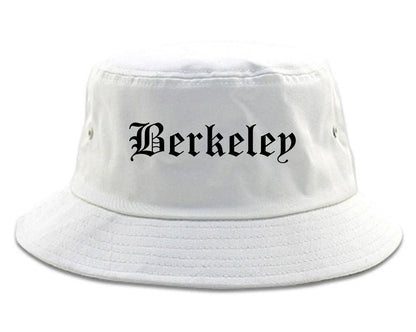 Berkeley Illinois IL Old English Mens Bucket Hat White