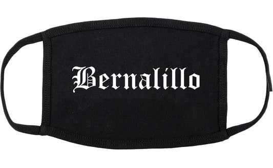 Bernalillo New Mexico NM Old English Cotton Face Mask Black