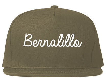 Bernalillo New Mexico NM Script Mens Snapback Hat Grey