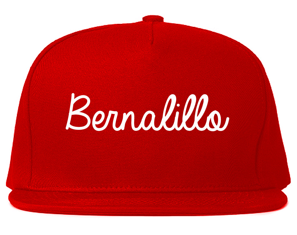 Bernalillo New Mexico NM Script Mens Snapback Hat Red