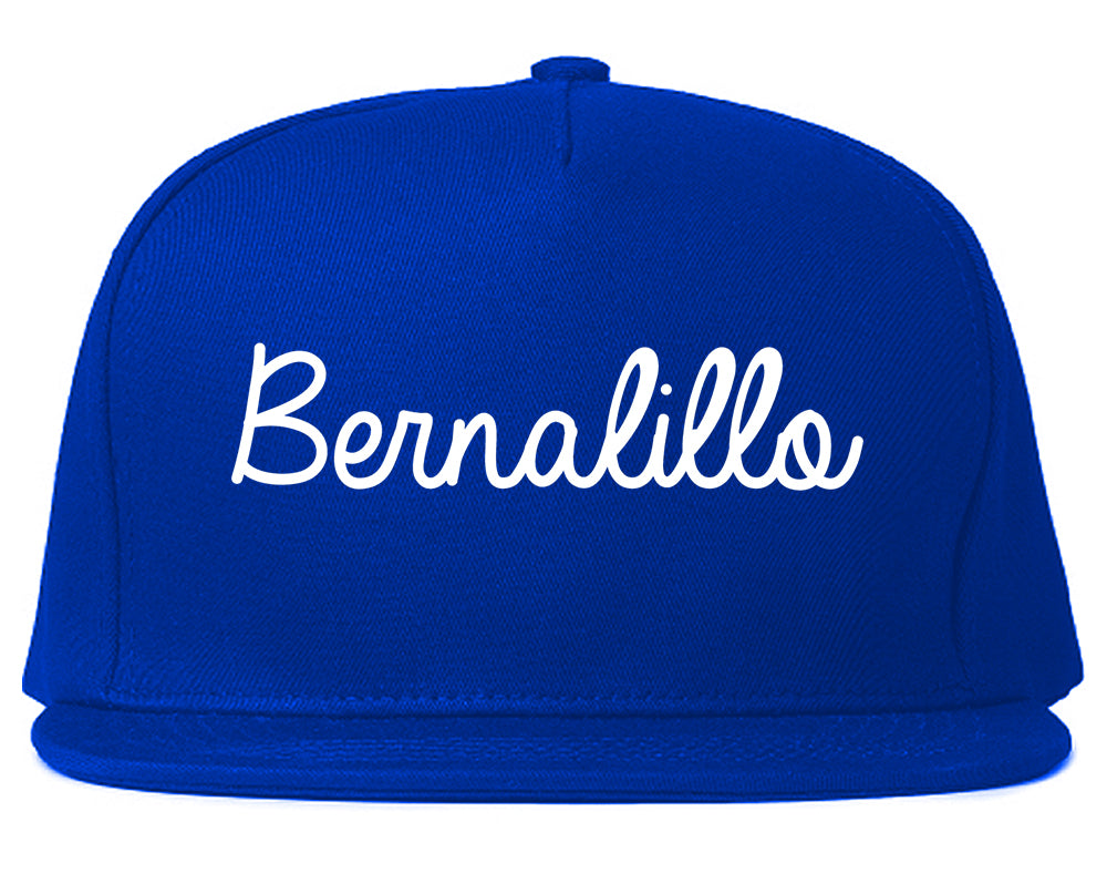Bernalillo New Mexico NM Script Mens Snapback Hat Royal Blue