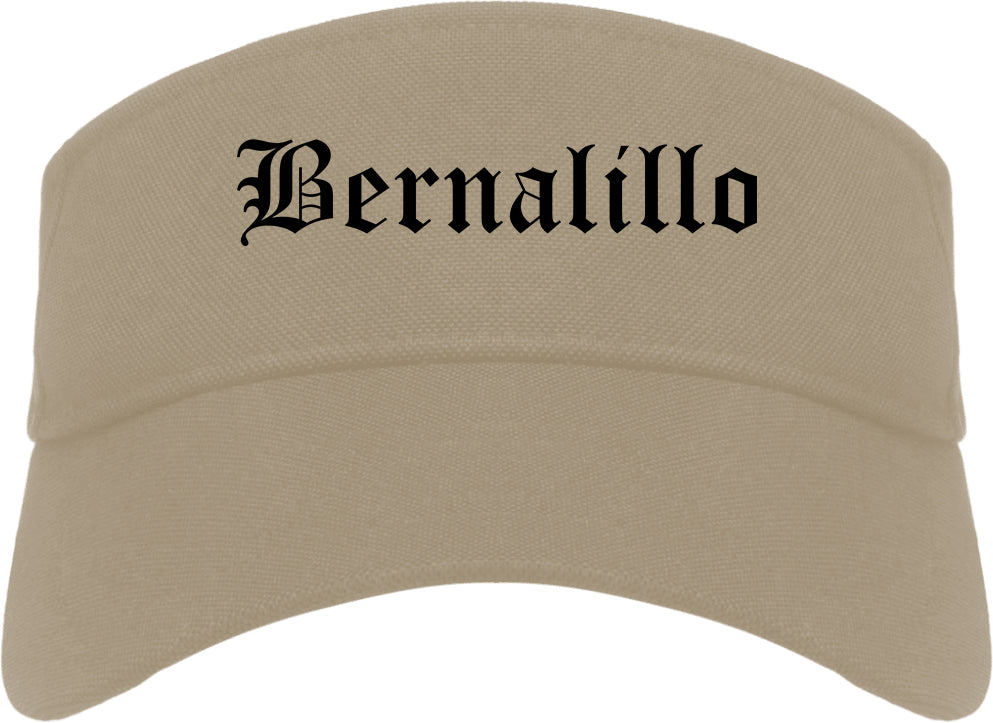 Bernalillo New Mexico NM Old English Mens Visor Cap Hat Khaki