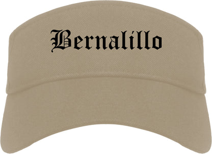 Bernalillo New Mexico NM Old English Mens Visor Cap Hat Khaki
