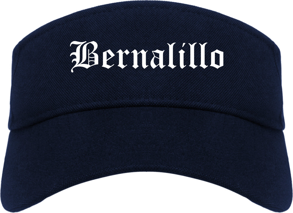 Bernalillo New Mexico NM Old English Mens Visor Cap Hat Navy Blue